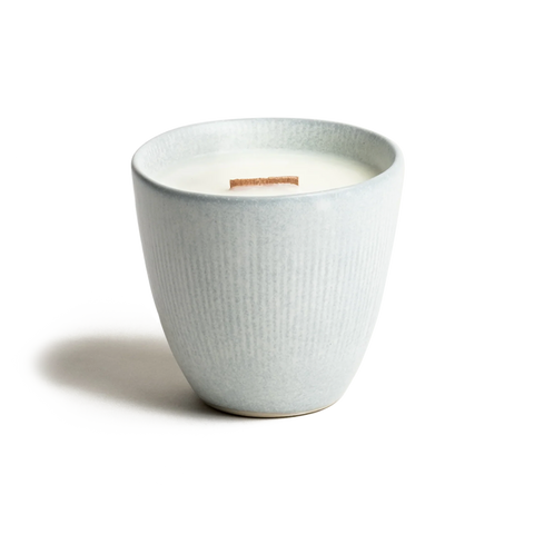 Medium Snow Stripe Candle