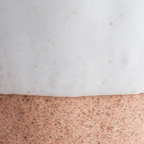 Large Speckled White Two-Tone Candle